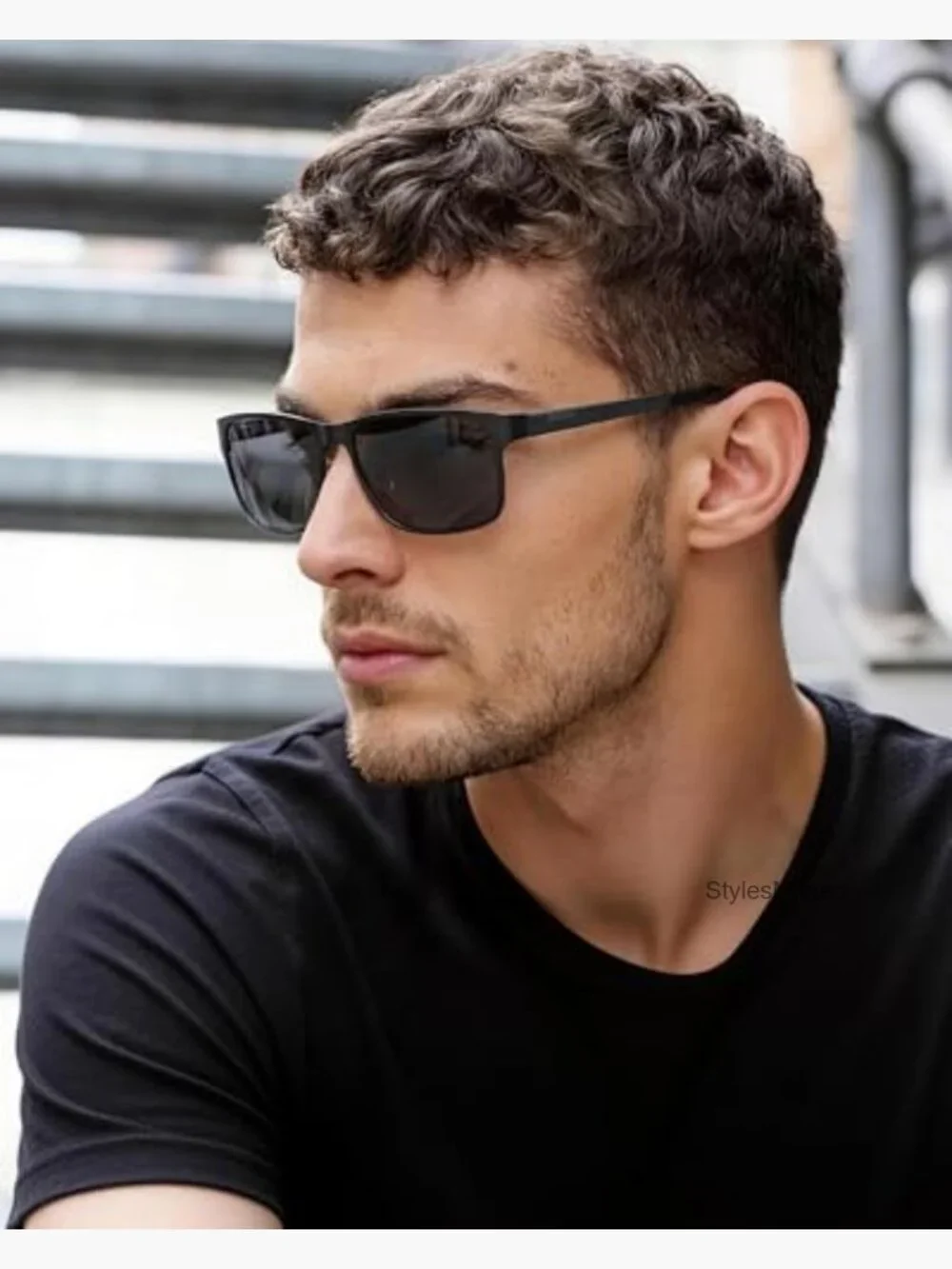 Metal Polarized Sunglasses UV400 Protection Spring Hinge Grid Temple